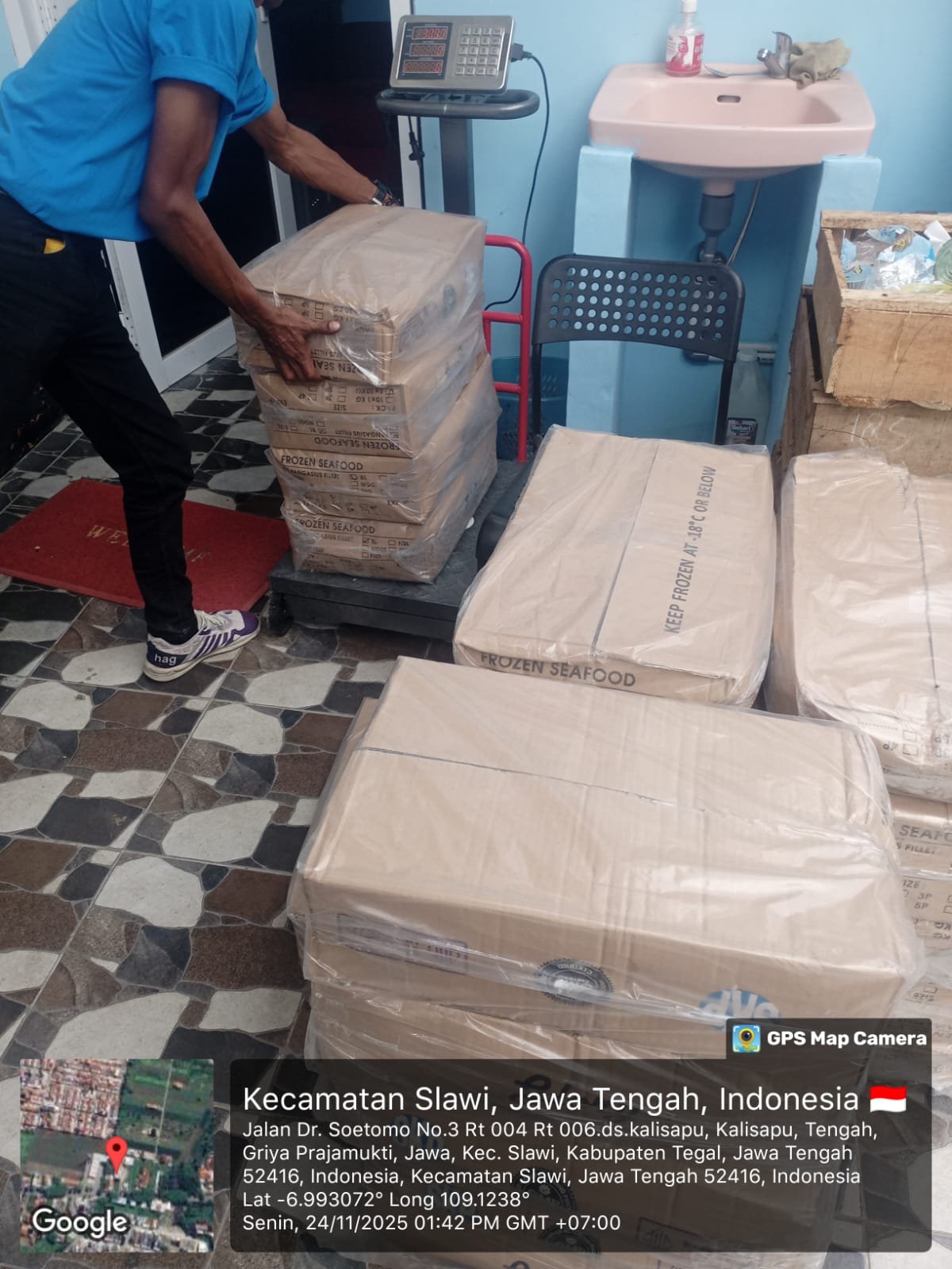 supplier ikan salem frozen bekasi - dokumentasi pengiriman Sahabat Seafood